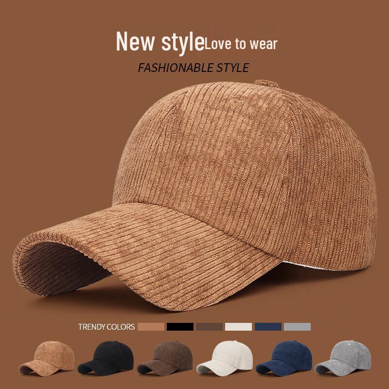 ZHENYUEQI Autumn/Winter Corduroy Baseball Cap