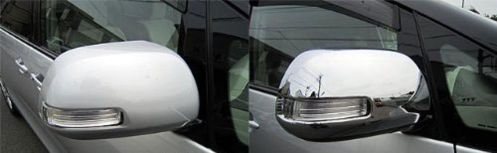 BRIGHTZ Chrome Door Mirror Covers for Toyota Alphard Hybrid ATH20W 20 ATH20 Alphard Part Number 11007 [MIR-SID-045] Hybrid,