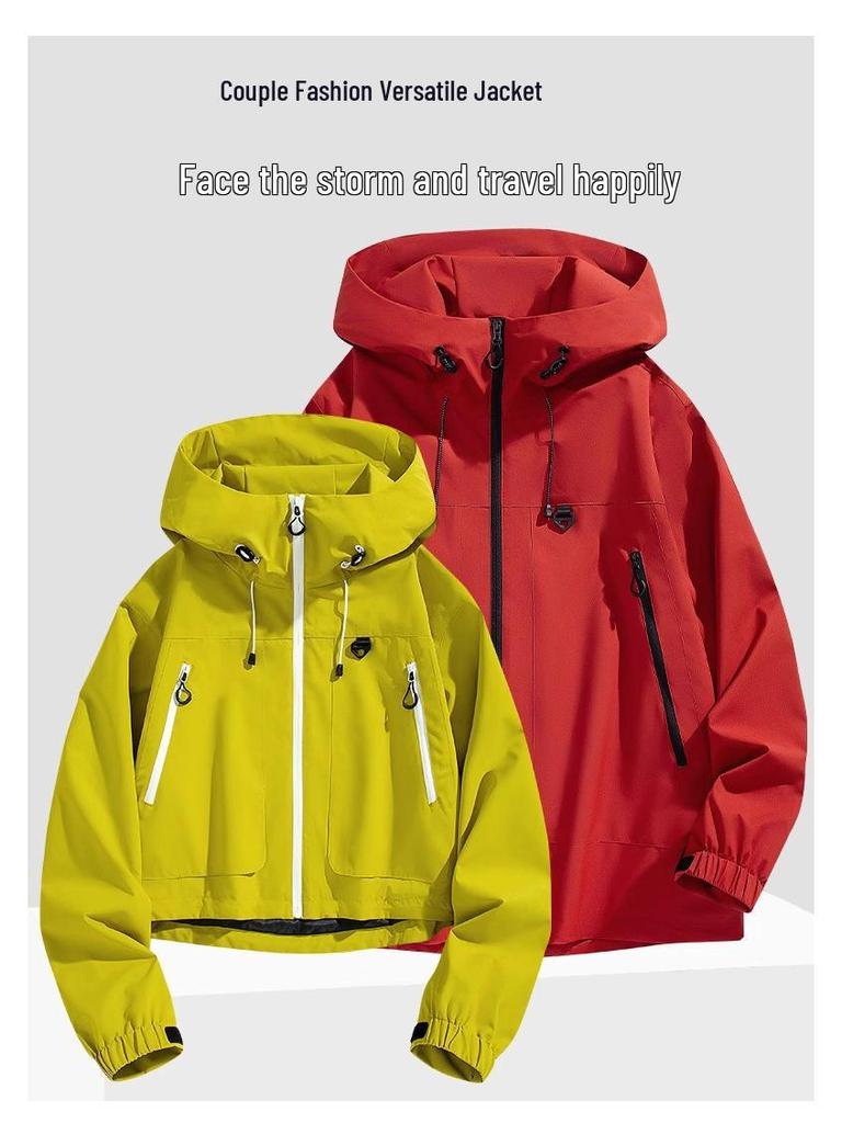 Women's Woodpecker Windproof Jacket - 2025 Spring/Autumn, Waterproof Outdoor Mountaineering Style for Couples.