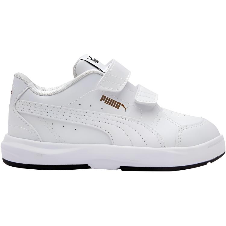 Puma CLASSICS Abrasion Resistant Low Top Kids' Skateboarding Shoes White Gold Kids' 389145-10