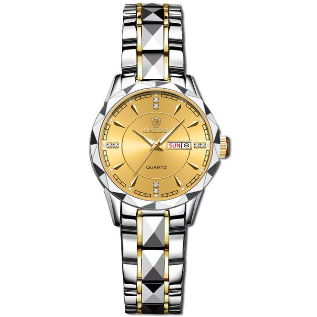 Brand 5552 Luxury Women Quartz Watch Waterproof Night Light Dual Calendar Fashionable Sports Women's Quartz Watch Clock