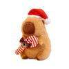 Christmas Tree Christmas Capybara Plush Doll Dress Up Capibara Fluffty Doll  Home Decor