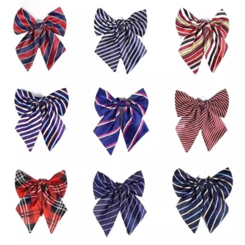 Jiaoxia Women's Striped Bow Tie Collar Accessory