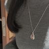 S925 Sterling Silver Niche Design Sense Retro Retro Hollow Necklace Korean Style Simple Fashion Texture Collarbone