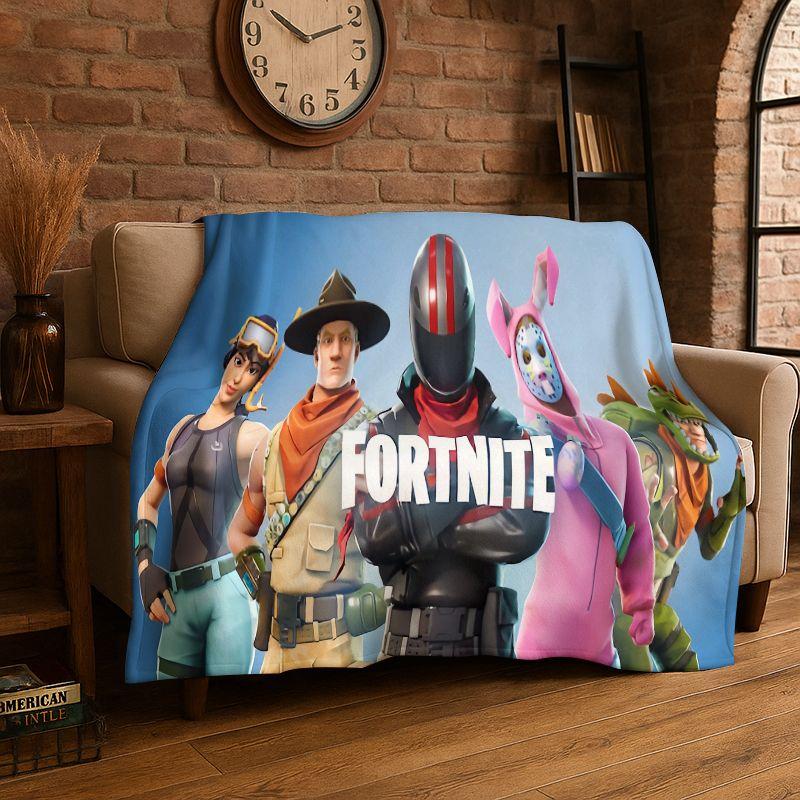 Classic F-Fortnite Game Cartoon Flannel Throw Blanket,Warm Cozy Blanket for Bed,Couch,Sofa,Bedroom,Living Room,Travel,Camping