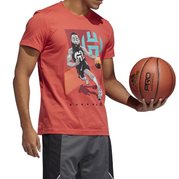 Adidas Basketball Sports Short Sleeve T-Shirt Men Tops Glory-Red FT8836