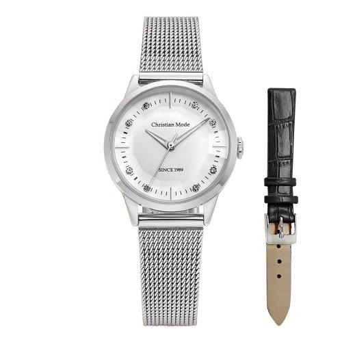 [CHRISTIAN MODE] CHRISTIAN MODE Women s Mesh Watch CM411WTBK CM411WTBK