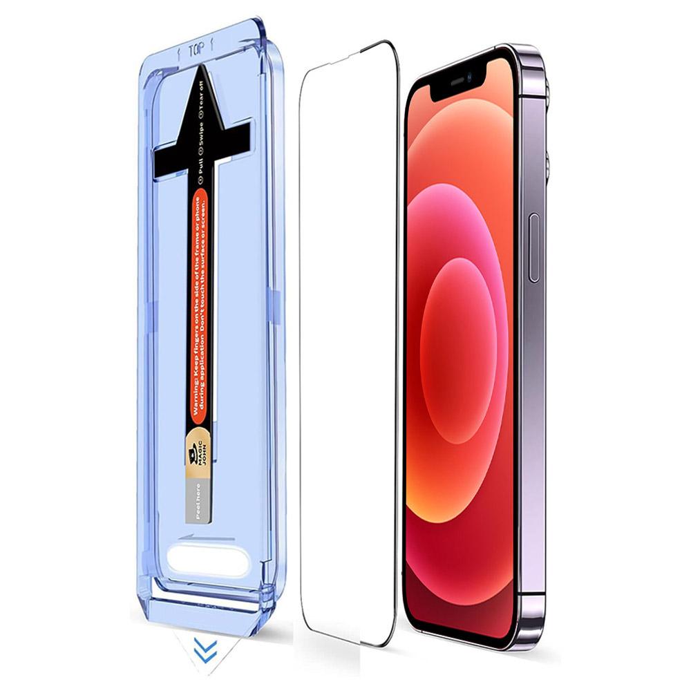 

For iPhone 12 Pro/12 Tempered Glass HD Clear Screen Protector with Automatic Dust Removal Tool Type A