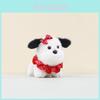 Adorable Cartoon Plush Dog Keychain Soft Toy With Cute Bow For Bags And Keys