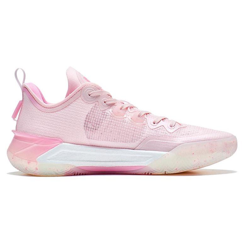 Li Ning Liren 3 V2 Pfirsichblütenwein Abriebfest Atmungsaktiv Niedrig geschnitten Basketballschuhe Herren Neu Hellrosa ABAT073-2