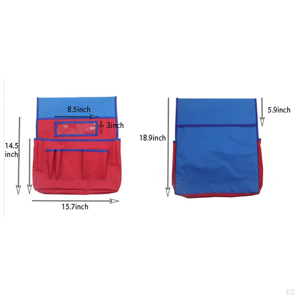 Chair Back Pocket Chairback Buddy Organizer with Name Tag Slot, Student for Home