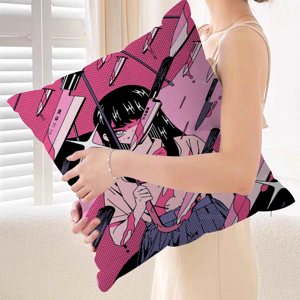 Ins Japanese Anime Cushion Cover Decorative Pillow Sofa Home Decor Case Pillow Cases