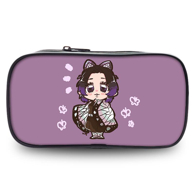 Cute Demon Slayer Pen Pouch Large Capacity Oxford Fabric Versatile Pencil Bag