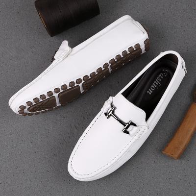 Large Size Doudou Shoes Casual Versatile Leather Shoes Genuine Leather One-pedal Lazy Shoes Large Size British Driving Men's Shoes 47