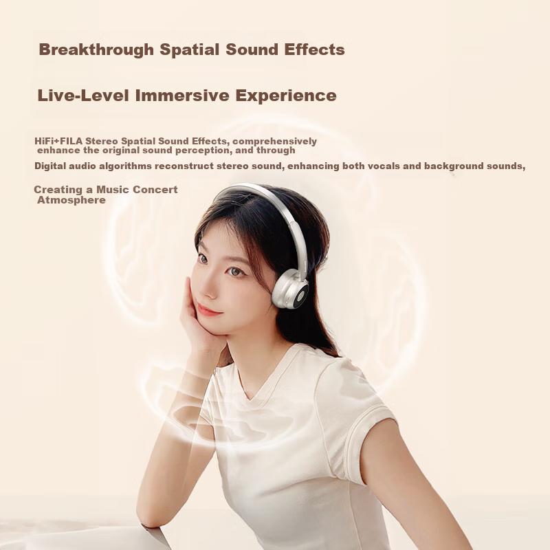 PHILIPS Retro Over-Ear Wireless Bluetooth Headphones Fashion Digital Wear Noise Cancelling Gaming Low