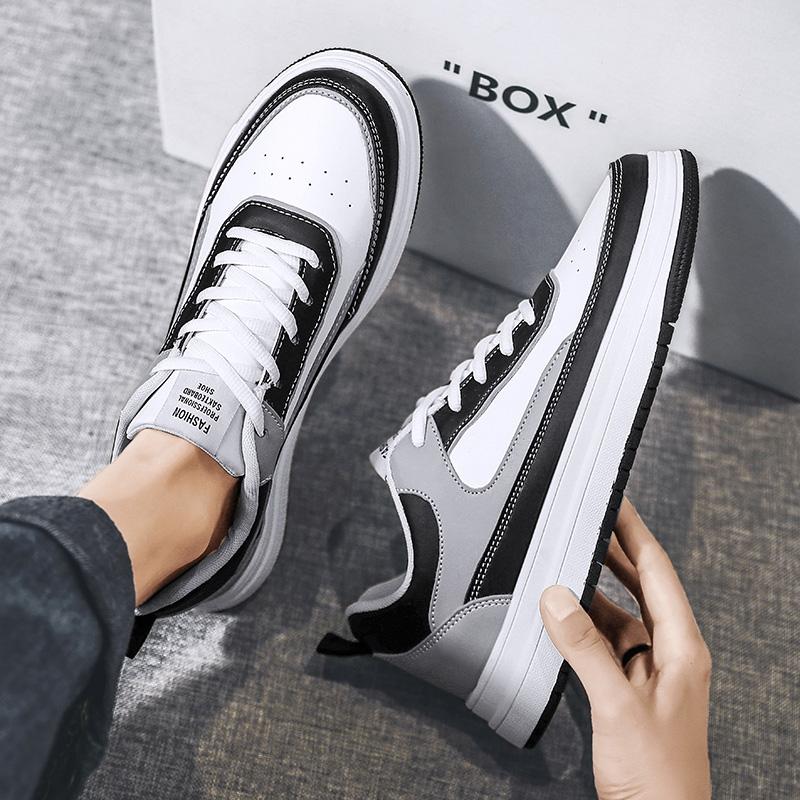 Mens Skateboard Sneakers Lace Up England Mens Casual Shoes Mens Big Size 48 Skate Shoes Soft Bottom Mens White Shoes Tenis
