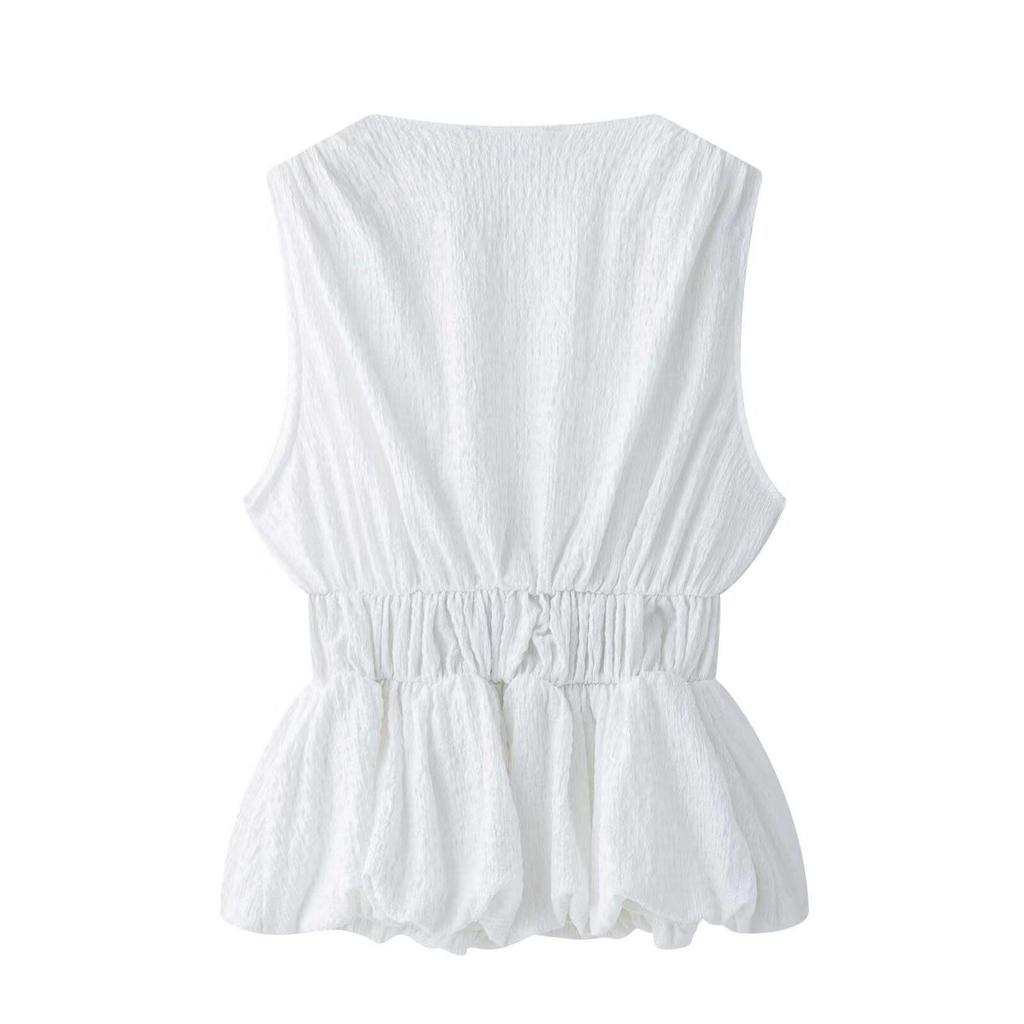 Women's 2025 Early Spring Slim-fit Top with Bow-knot Detail