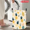 Collapsible Laundry Basket Large Round Waterproof Fabric Hamper Dirty Clothes Storage Bin Toy Organizer with Handles