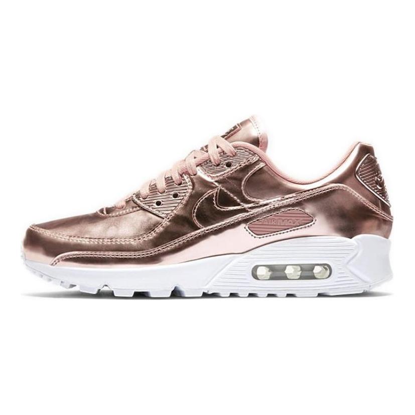 Nike Air Max 90 Metallic Rose Gold 2020 Women's Sneakers Casual Shoes CQ6639-600