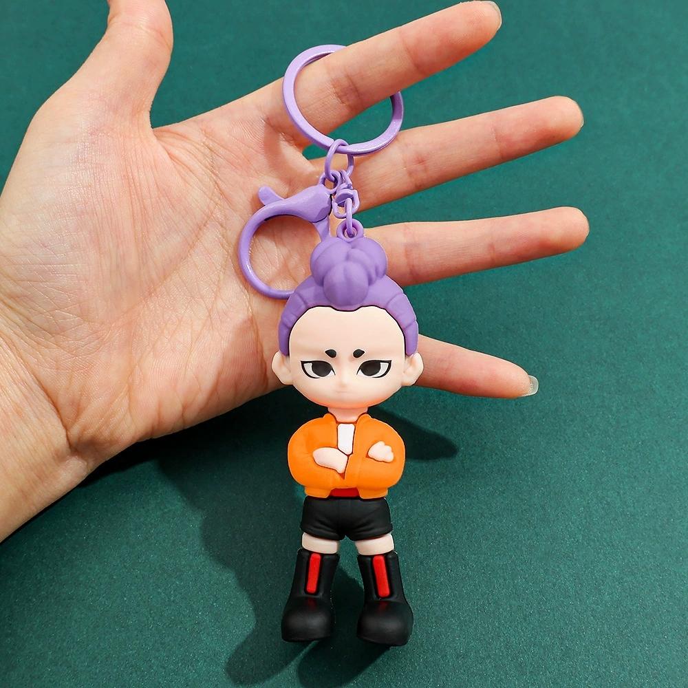 KPOP Demon Hunters Keychain, Tiger Character PVC Figure Keychain, Cute Harajuku Style Key Ring for Kids & Fans Halloween