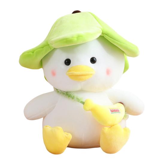 Měkká plyšová kachna plně vycpaná odnímatelný klobouk společník vycpaná kreslená zvířecí panenka domácí párty
