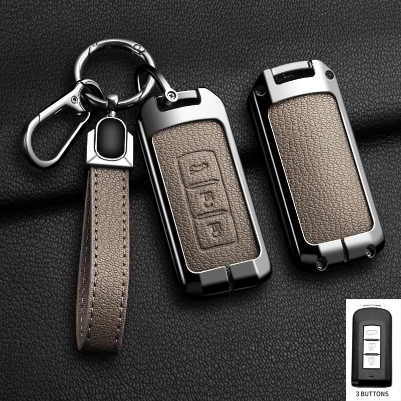 Alloy Car Key Cover Case Holder for Mitsubishi Outlander L200 ASX EVO Lancer Pajero Eclipse Cross Attrage Mirage L400 Shell