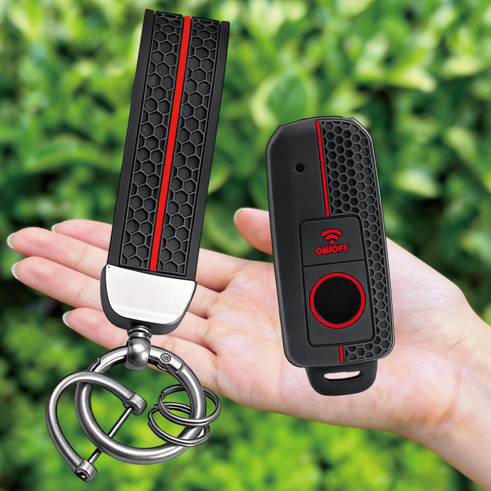 

New Keychain For Yamaha TMAX530 TMAX560 2017-2025 Silicone Motorcycle Remote Smart Key Case cover Fob