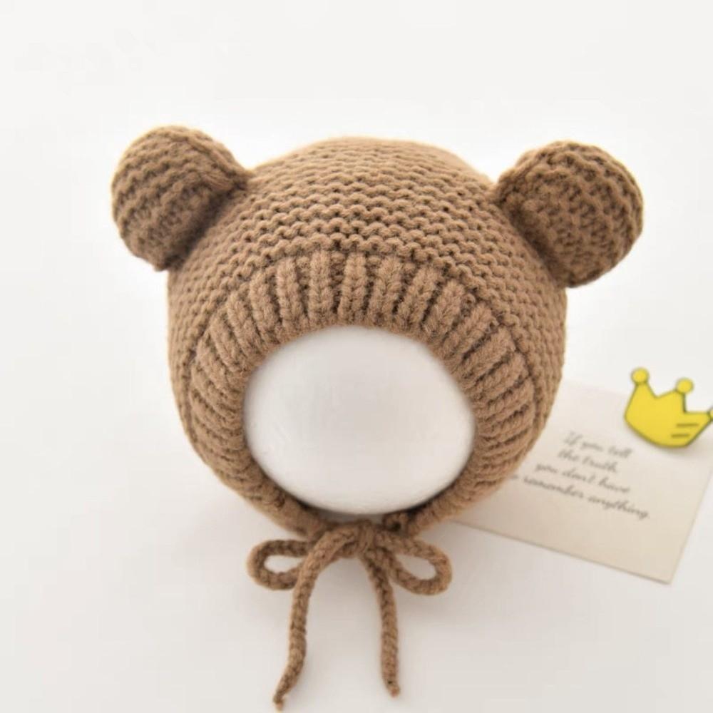 Warm Knitted Hat Windproof Beanie Hat New Ear Protection Hat  for 1-2Y