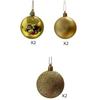 Set di palline di Natale elettroplaccate da 6 cm: 6 pezzi di ornamenti in plastica PS, opachi lucidi, verniciati a polvere, confezionati in scatola di PVC per decorazioni festive.