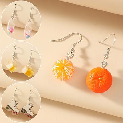 1 paar Obst Blätter Form Acryl Frauen Ohrringe Schmuck Geschenk Baumeln Ohrringe Frauen Zubehör