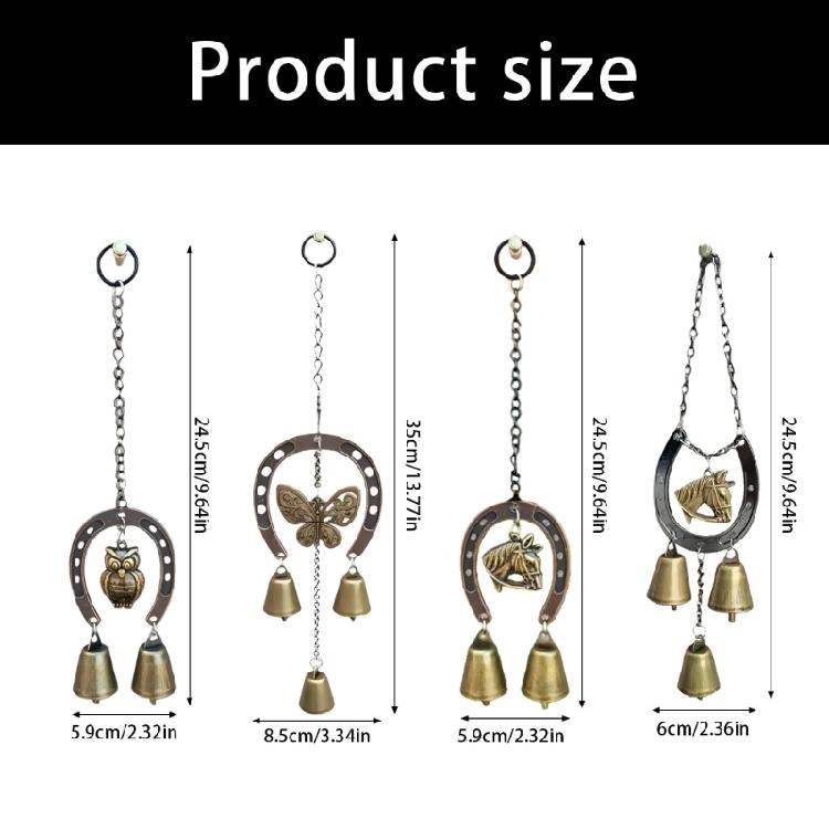 Metal Horseshoe Wind Chime Garden Ornament Wind Chime For Outdoor Space Garden Decoration Decorative Installation