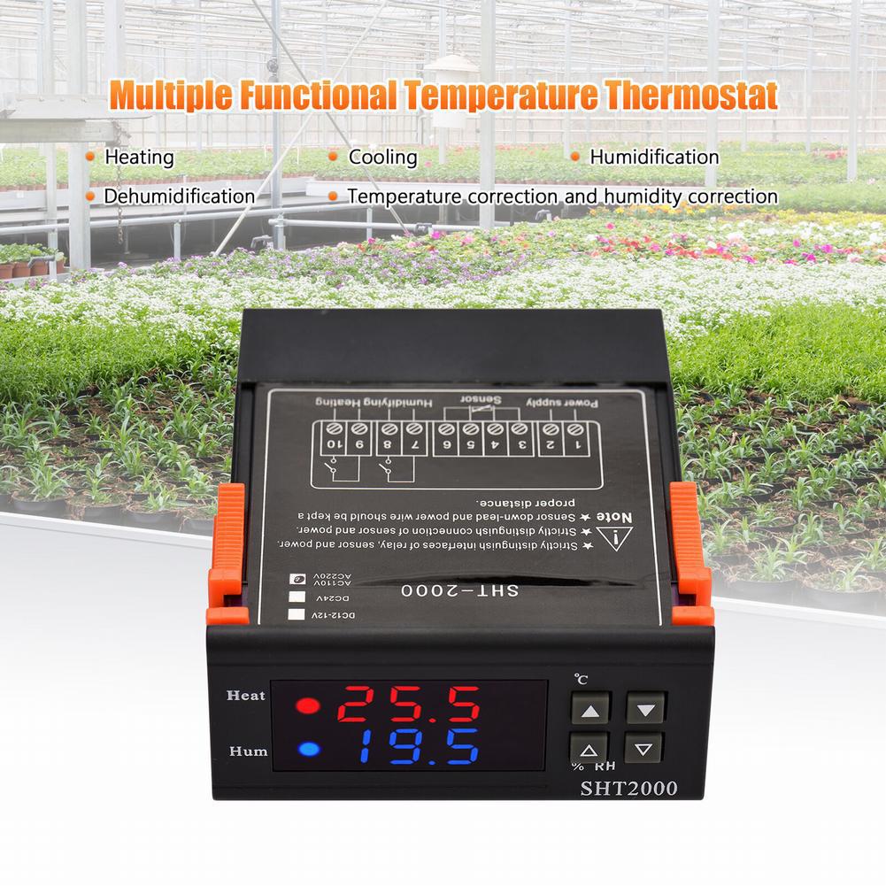 SHT2000 Digital Display Controller Intelligent Temperature Humidity Thermostat with Efficient Control Features