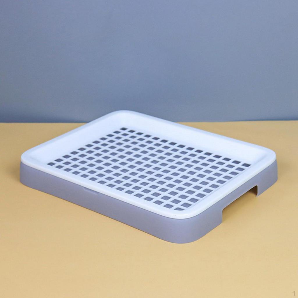 Litter Box Portable Toilet with Double Layer Grid Guinea Pig Tray Potty for Small Animals
