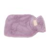 PVC Hot Water Bag with Soft Plush Cover Leakproof Winter Warm Bed Warmer Water Bag 1000ml Purple