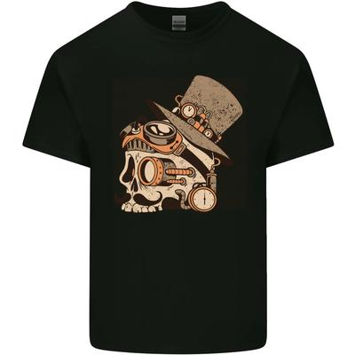 Steampunk Skull With Moustache Kids T-Shirt Childrens