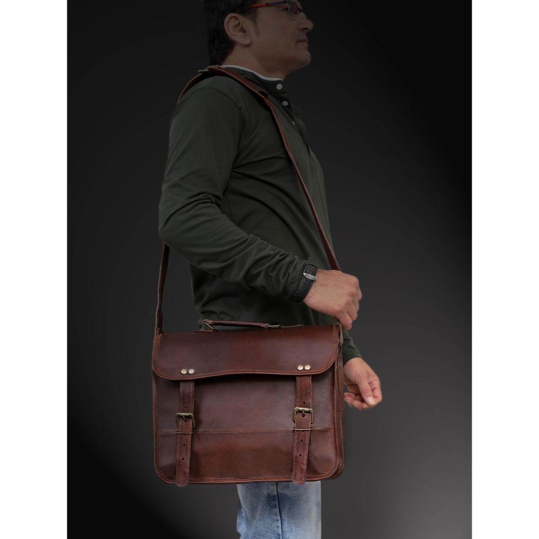 

Персонализированная сумка-мессенджер из натуральной кожи, сатчел, на плечо, подарок для мужчин и женщин, сумка для iPad, кожаная школьная офисная сумка через плечо 13 x 10 x 4 in