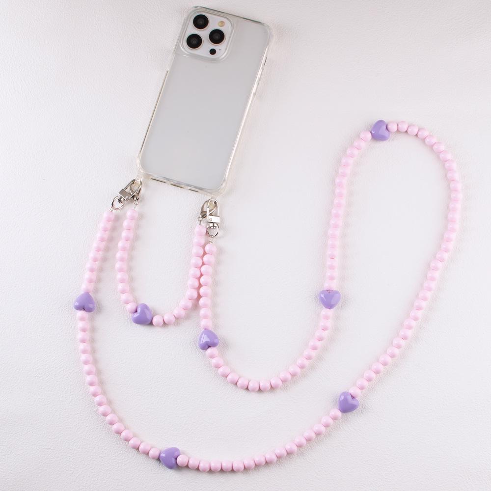 

Candy Color Acrylic Beaded Phone Chain Crossbody Case Jewelry Accessories, 10mm