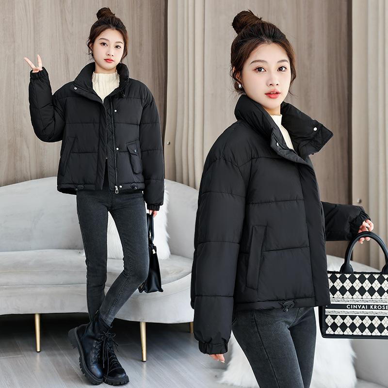 Cotton Winter 2025 new stand-up collar loose warm padded jacket short cotton jacket women's bread jacket Korean version of cotton clothes