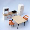Mini Cottage Dollhouse Kitchen Refrigerator Multistyles Dining Room Ornaments