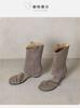 Roman Summer Boots with Toe Covers, Women's Hollowed Out 26 Year New Travel Style, Sweet and Cool, Women's Shoes, Short Tube Women's Sandals