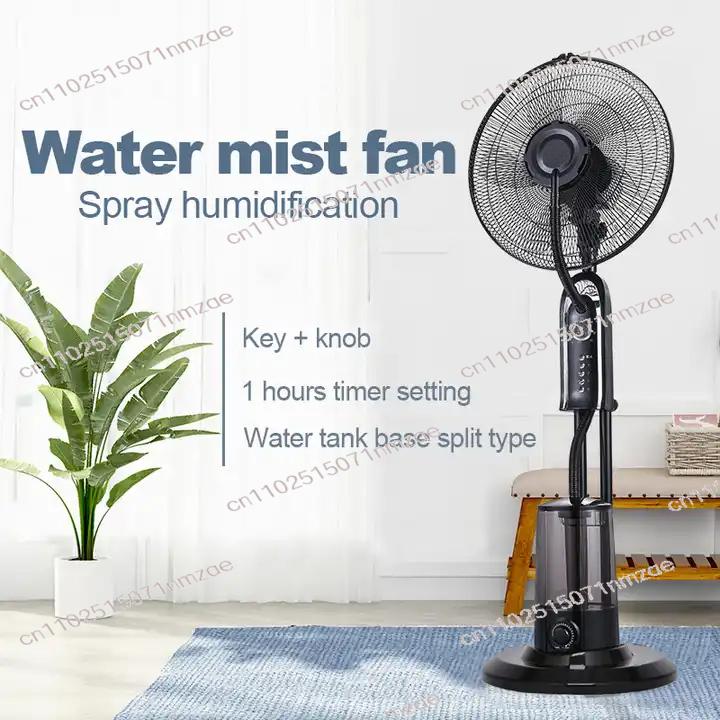 Misting Cooling Fan with Round Base Household Office Water Mist Fan