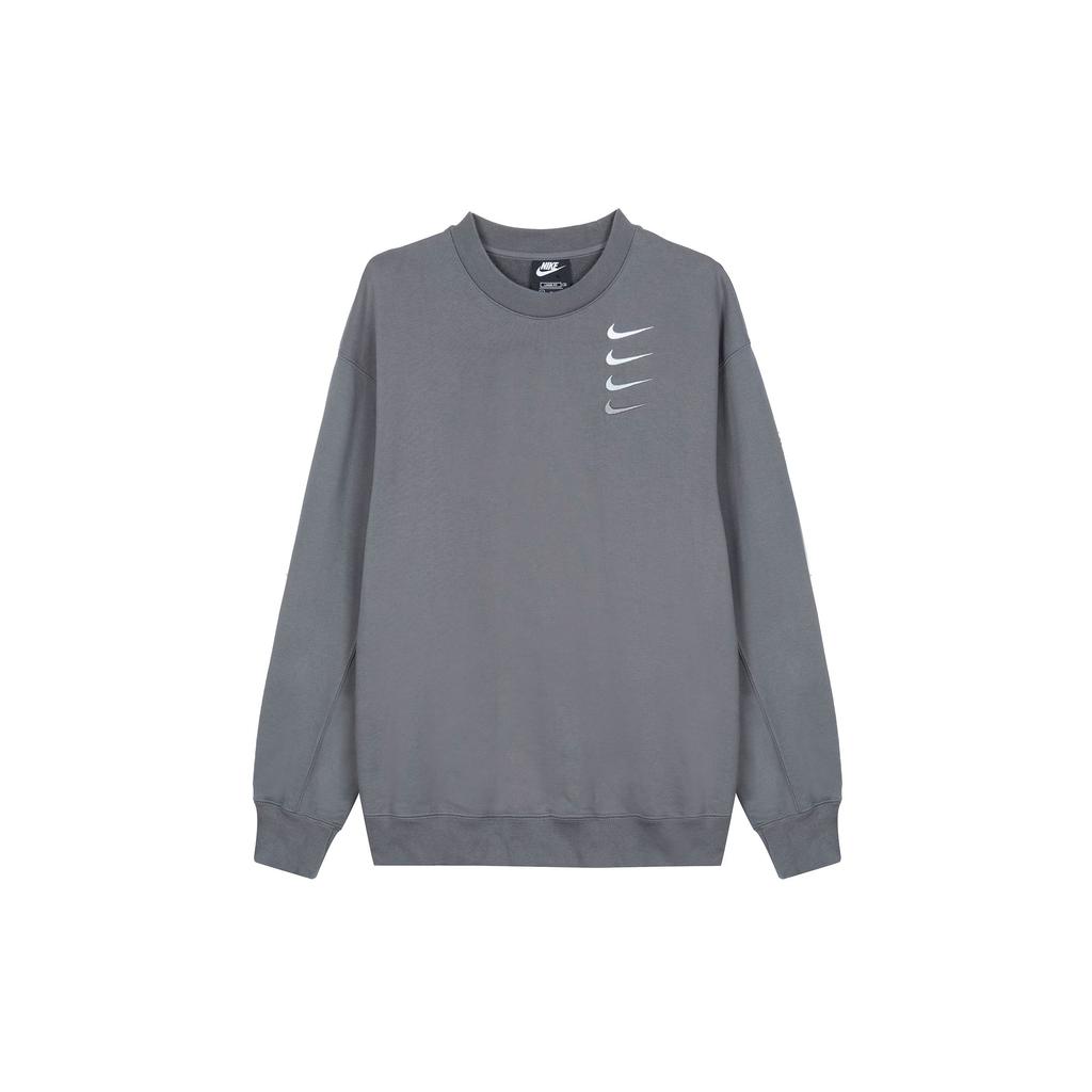 Nike French Terry Swoosh Gradient Crew Neck Sweatshirt Spring Season Men Tops Iron-Grey DB9408-022