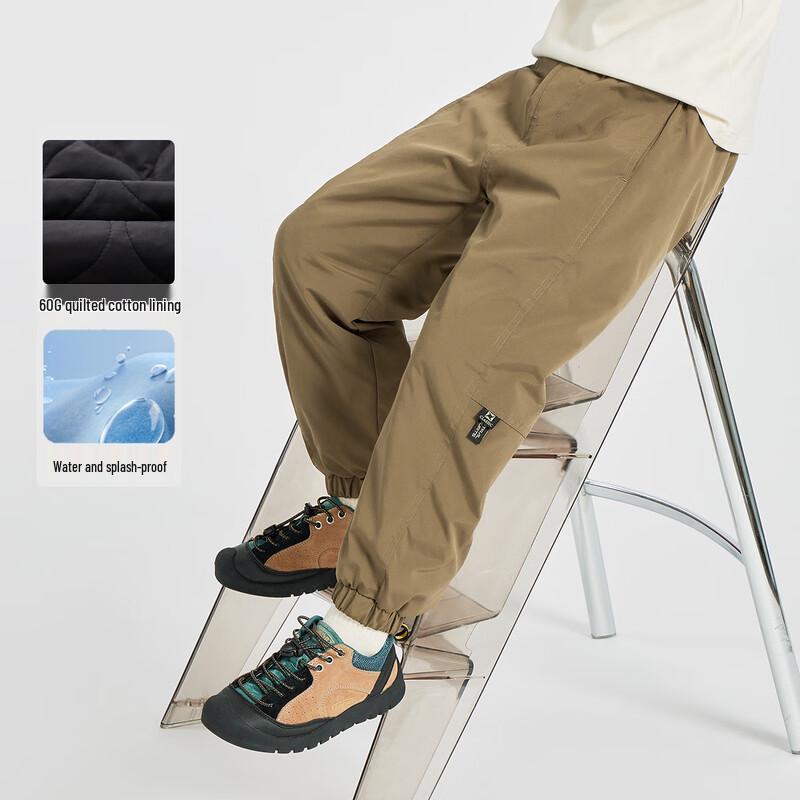 Boys  Winter Warm Fleece-Lined Waterproof Outdoor Jogger Pants 110