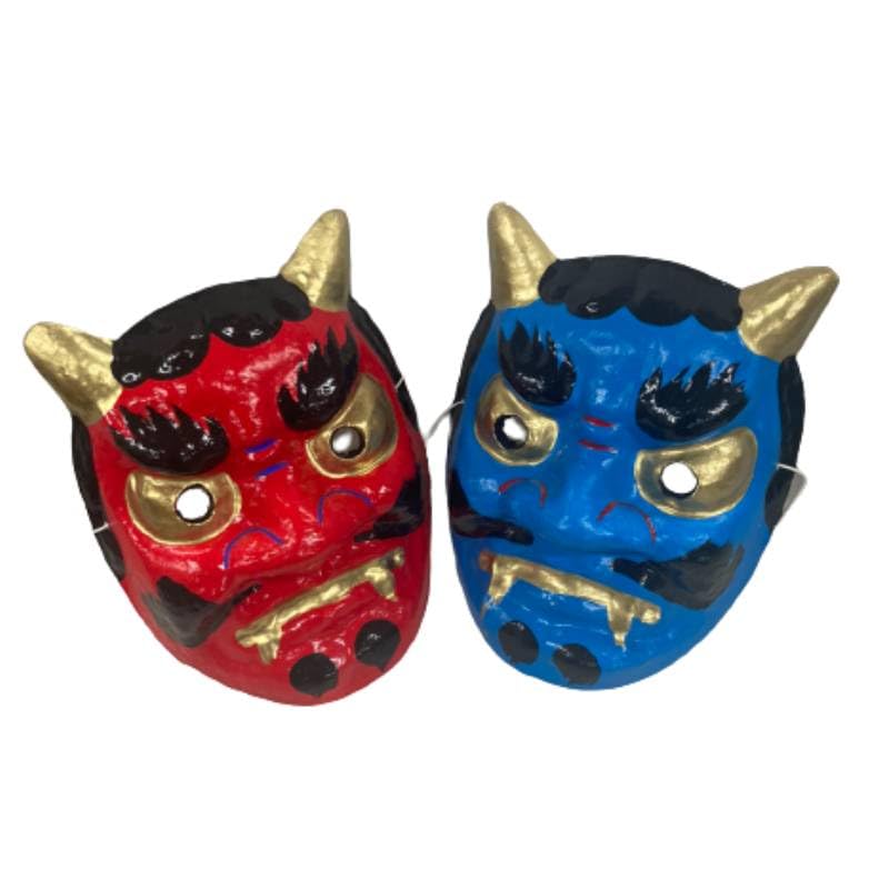 

Red and Blue Demon Washi Paper Cosplay Costume You Masks, Masks, (Thank Package)