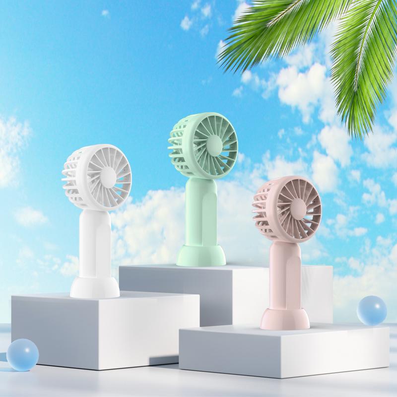 Modern Design Handheld Fan USB Rechargeable Foldable Table Fan with Base for Car RV Outdoor Household Hotel Use Portable Fan