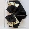 Korean High-End Satin Polka Dot Hair Bow Claw Clip - Fashionable Niche Accessory for Women