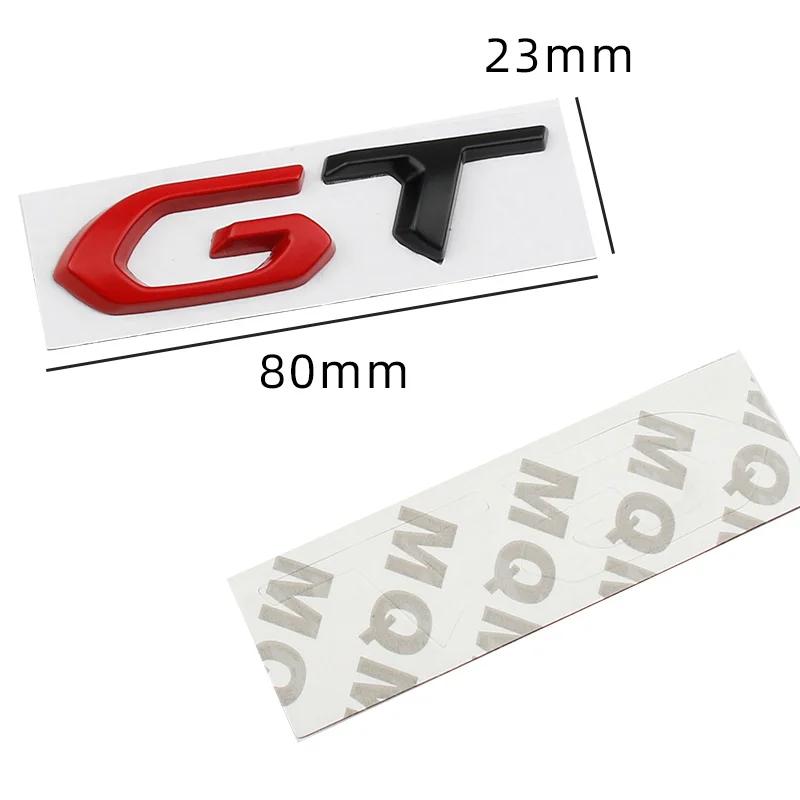 3D Metall GT Logo Buchstaben Auto Kofferraum Emblem Abzeichen für Kia Peugeot 408 508 5008 208 2008 308 T9 3008 GT Aufkleber Decal Zubehör pgncs50
