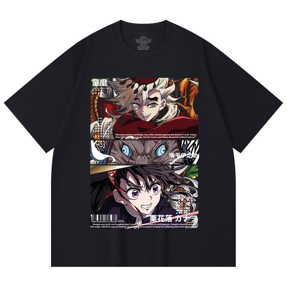 230 Gsm 100% Cotton Demon Slayer V30 Kanao Doma Print Unisex Heavy Cotton T Shirt