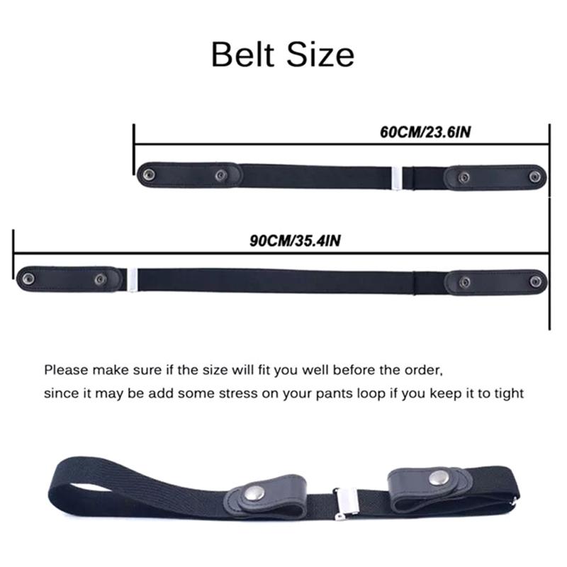 Unisex Buckle-Free Elastic Belts Invisible Belt For Jeans No Bulge Hassle Band