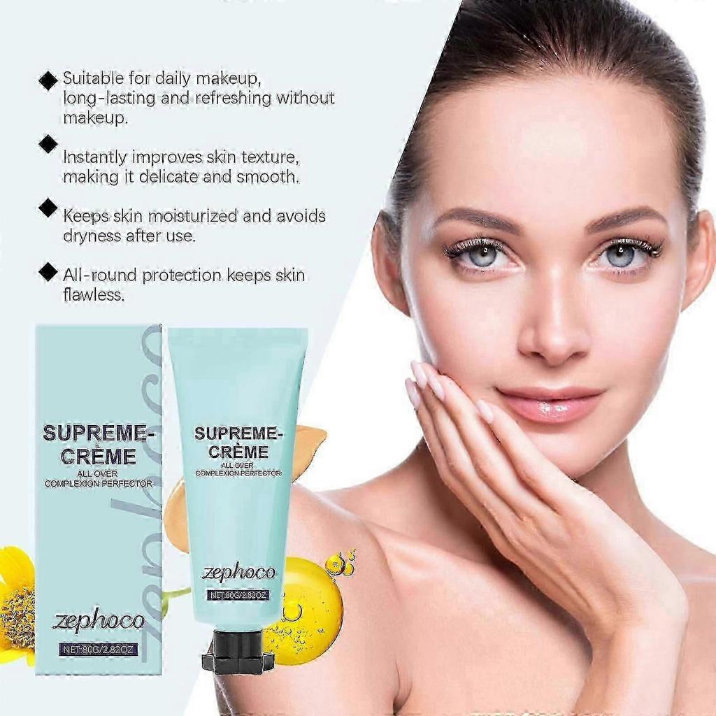Supreme Cream All-Over Complexion Perfector, Hydrating Full Coverage Concealer, Long-Lasting Lightweight Foundation, Waterproof Transfer-Resistant Eve